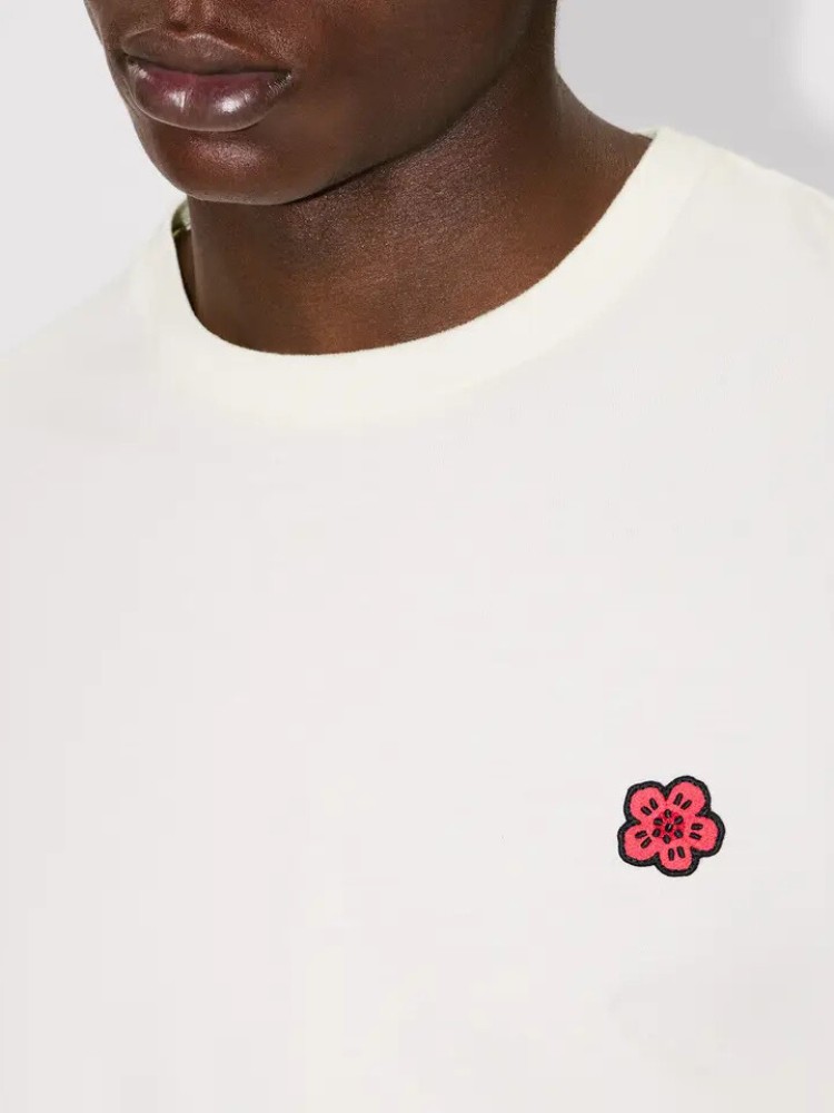 KENZO ecru embroidered boke classic t-shirt