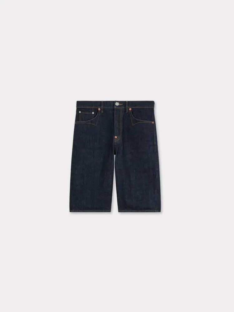 KENZO rinse blue denim bermuda short