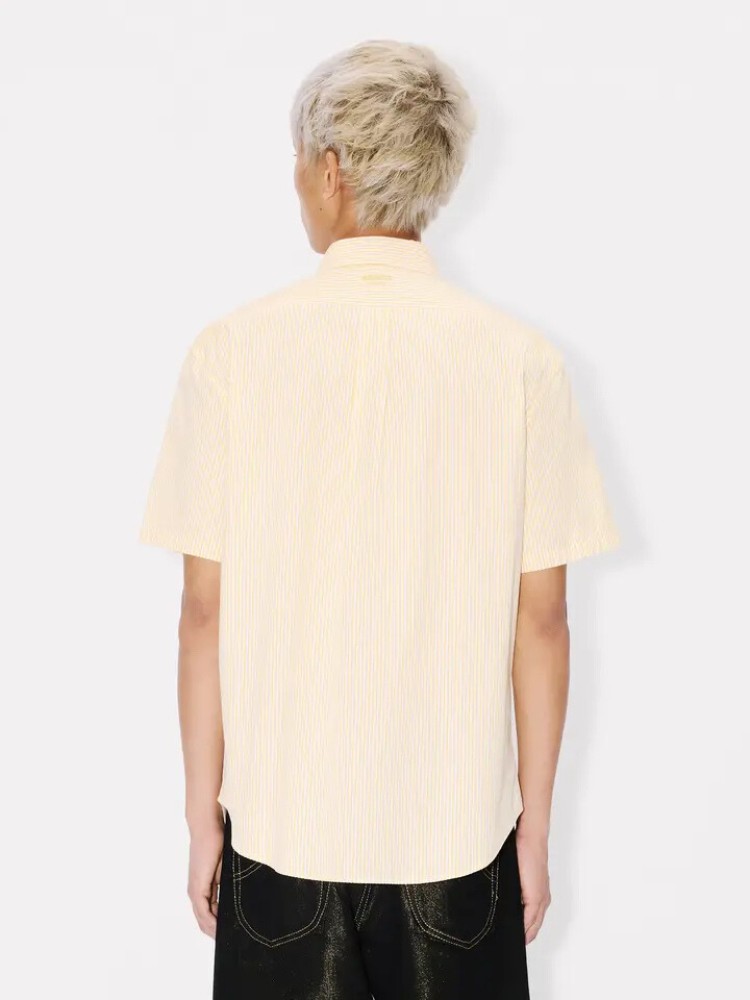 KENZO vanilla 'Boke Flower' embroidered  short-sleeve shirt