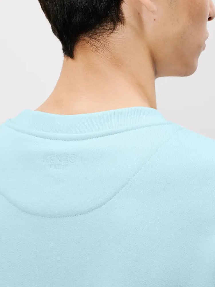 KENZO light blue 'Boke Flower' embroidered sweatshirt