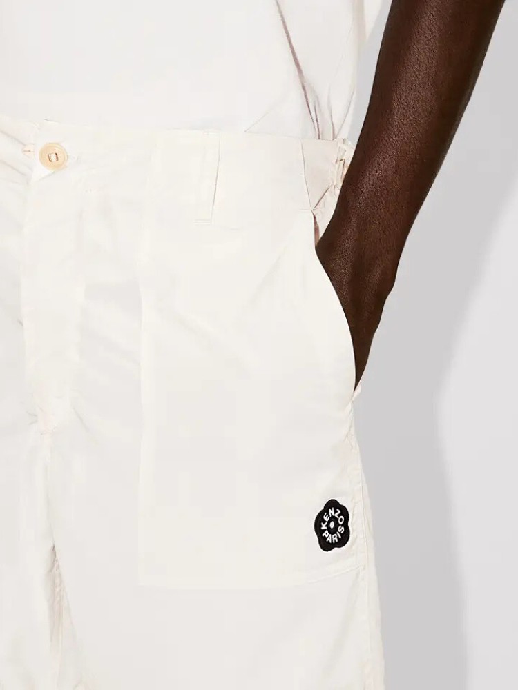 KENZO ecru 'Boke Flower 2.0' technical jog παντελόνι-shorts