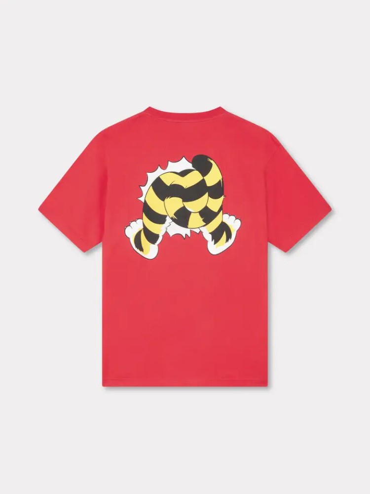 KENZO cherry 'KENZO Wild Tiger' oversized T-shirt