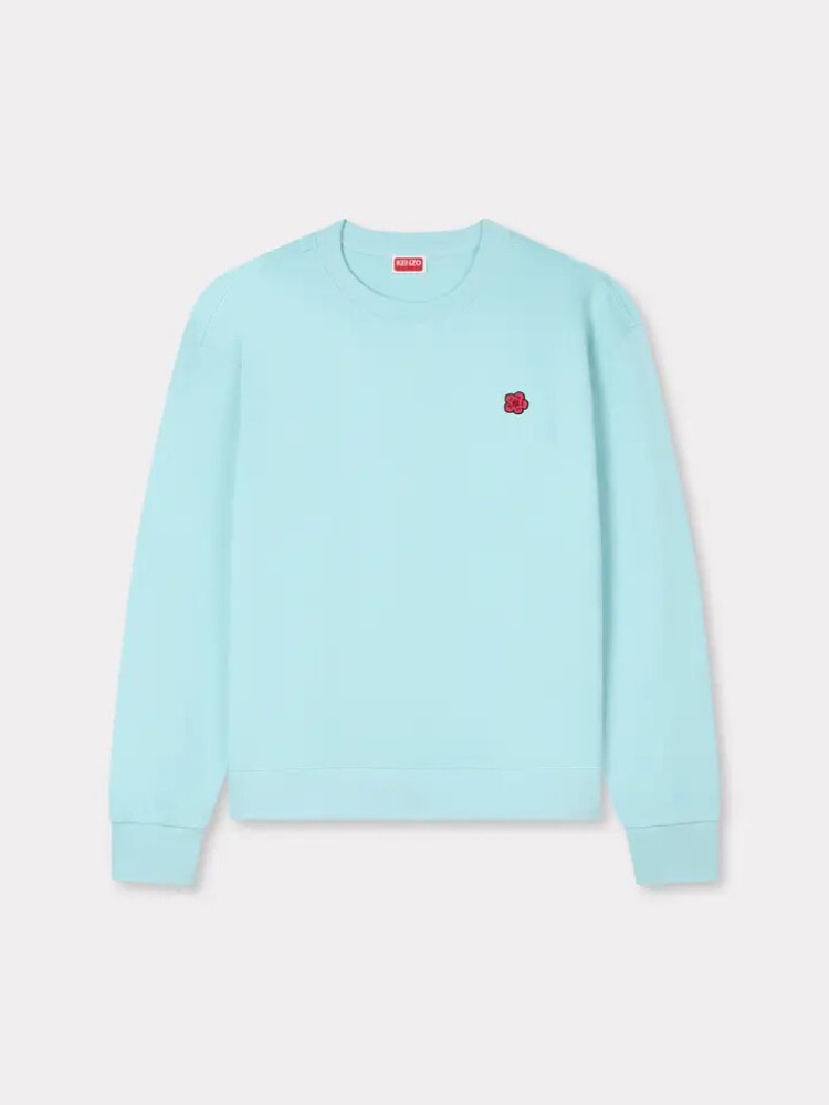 KENZO light blue 'Boke Flower' embroidered sweatshirt