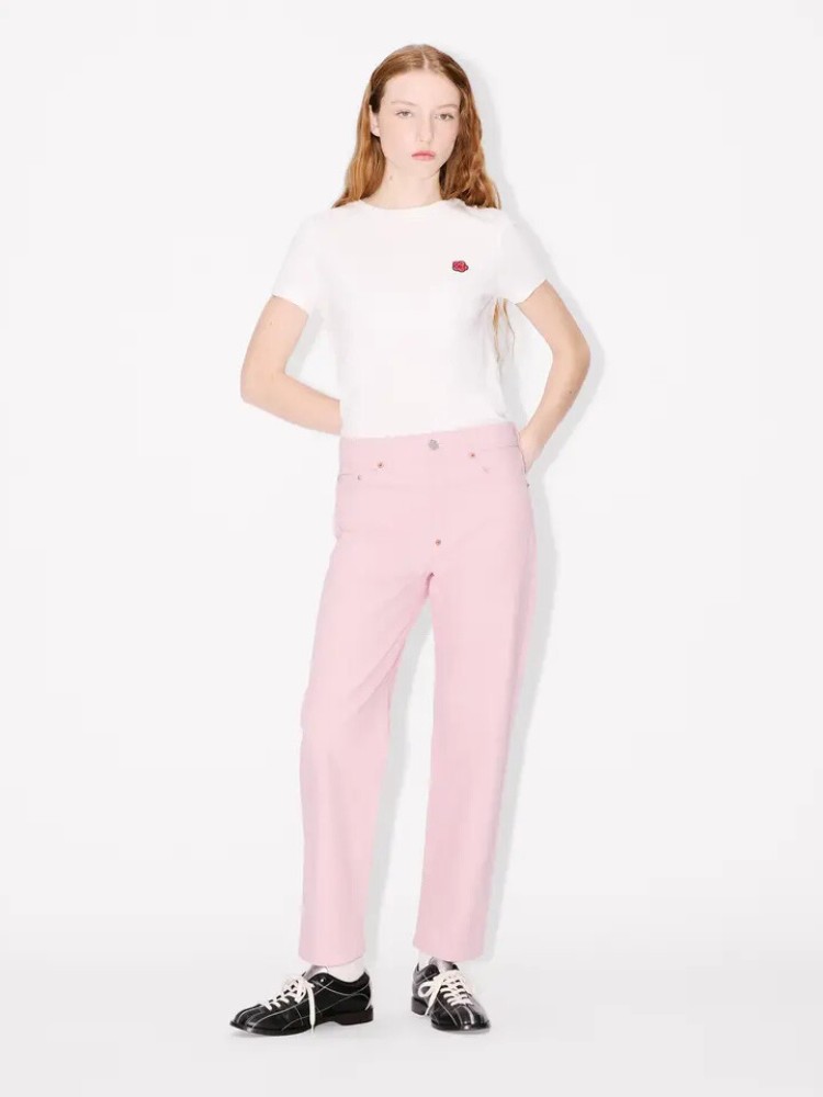 KENZO flamingo pink straight jeans