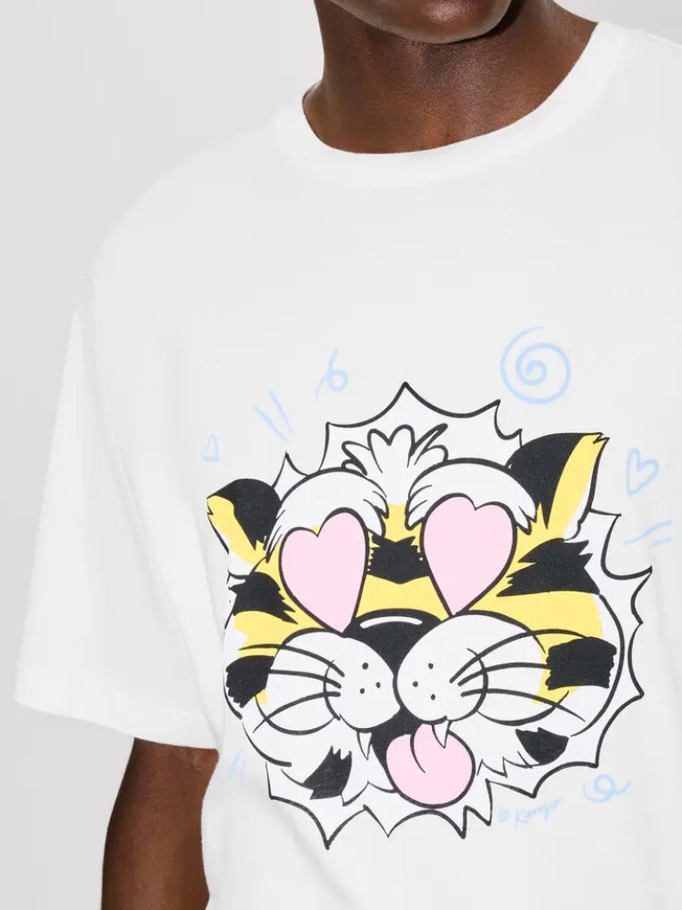 KENZO off white 'KENZO Wild Tiger' oversized T-shirt
