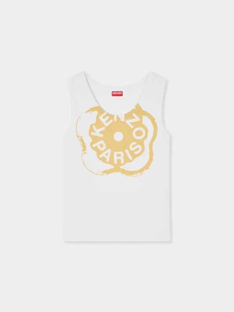 KENZO white 'Boke Flower 2.0' rib tank top