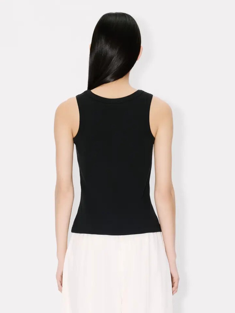 KENZO μαύρο 'Boke Flower 2.0' embroidered rib tank τοπ