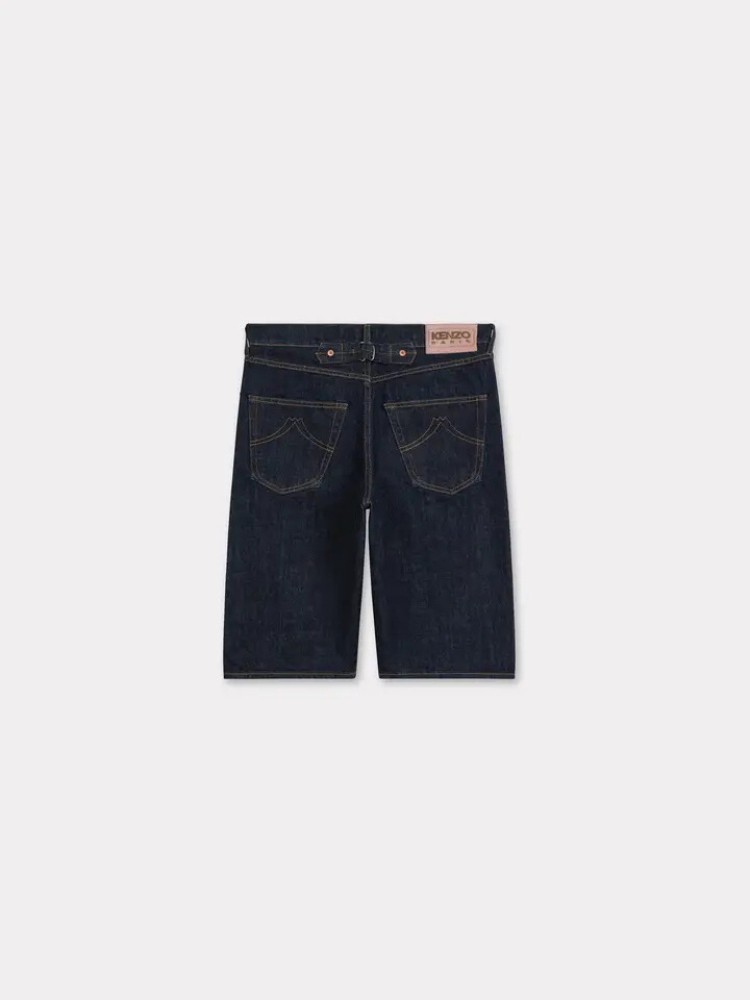 KENZO rinse blue denim bermuda short