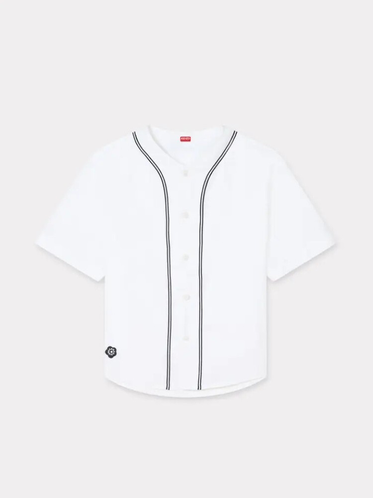 KENZO άσπρο 'Boke Flower 2.0' baseball κοντομάνικο πουκάμισο
