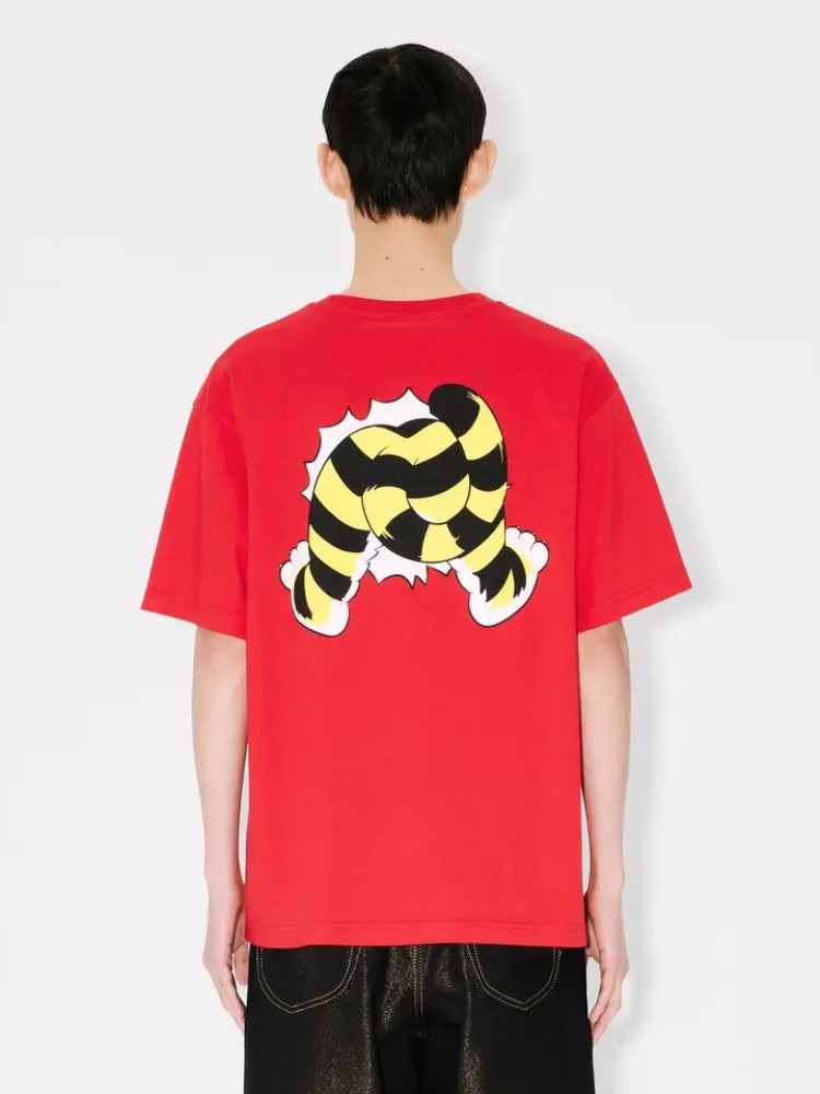KENZO cherry 'KENZO Wild Tiger' oversized T-shirt