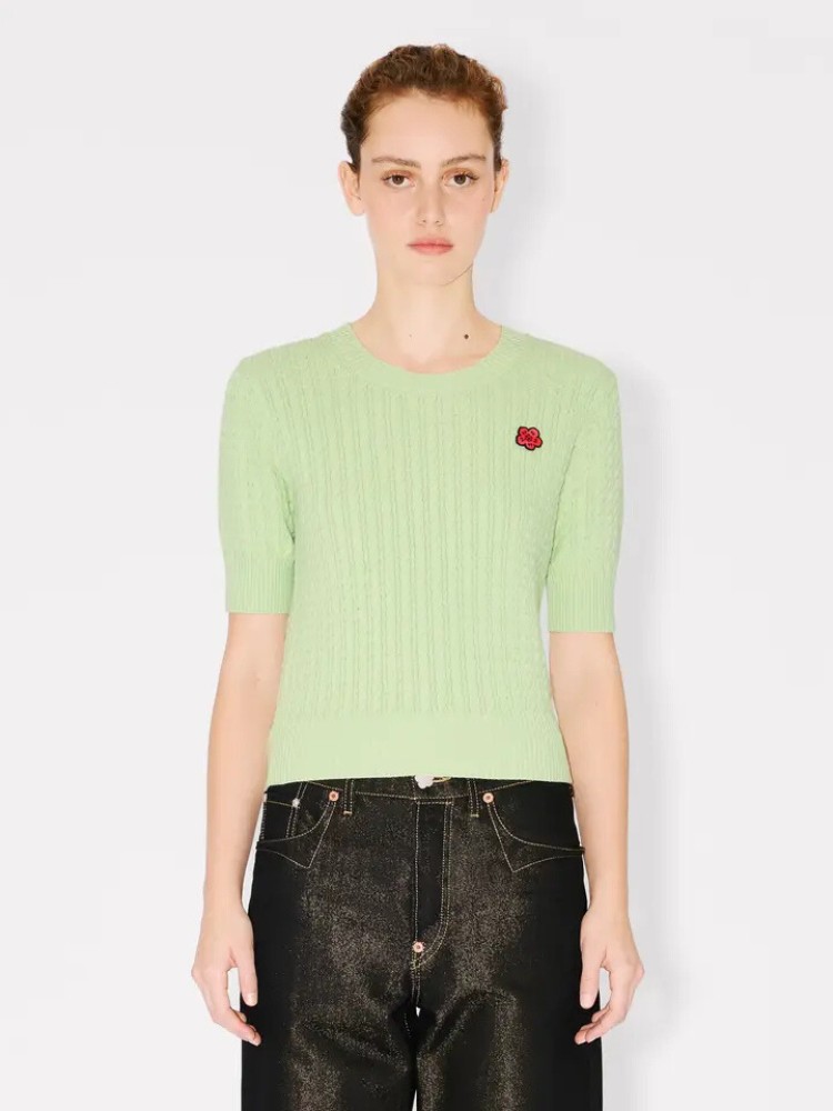 KENZO almond green 'Boke Flower' short sleeve top