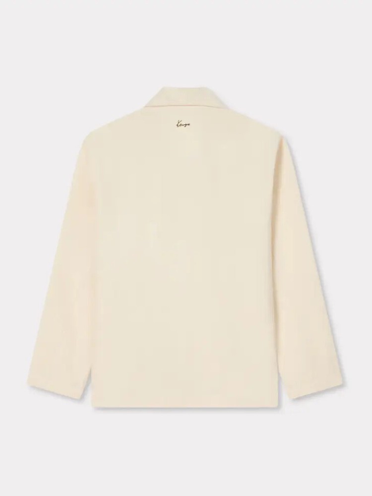 KENZO ecru 'KENZO Badges' workwear jacket