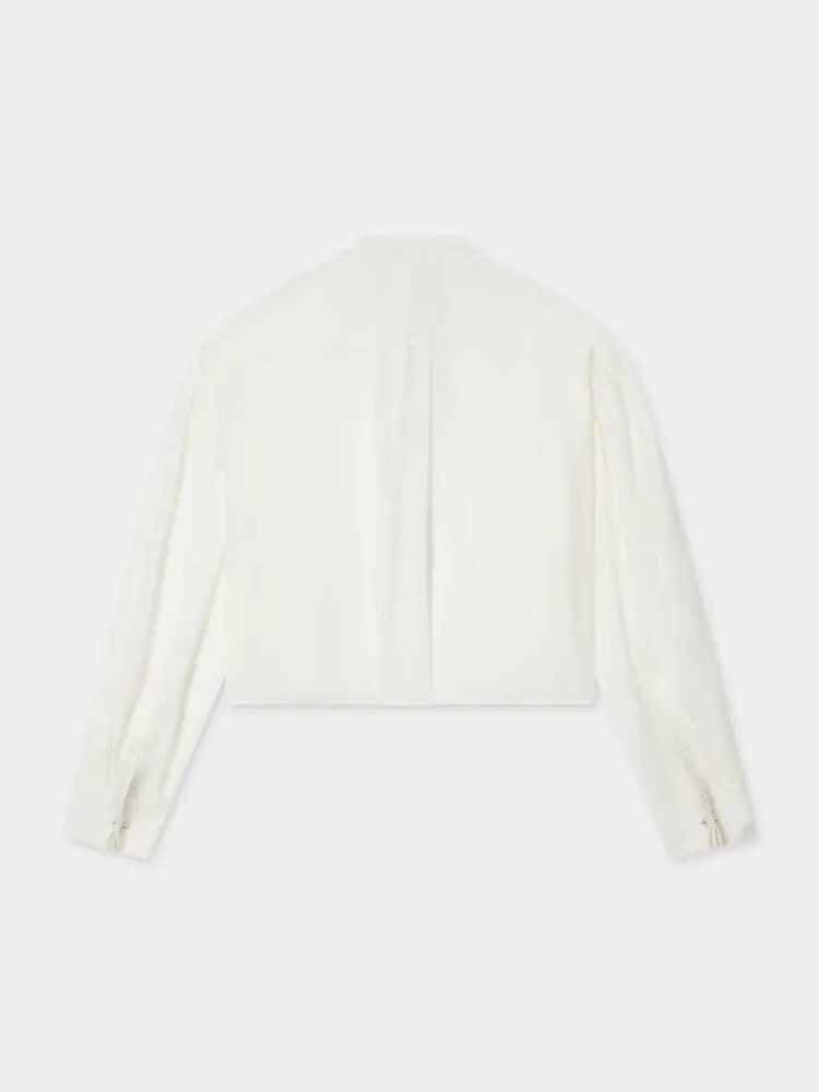 KENZO ecru mixed silk viscose shirt blouse