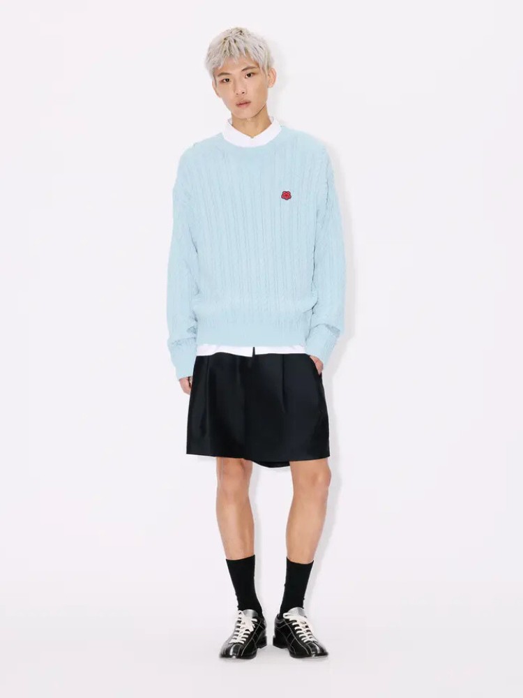 KENZO light blue 'Boke Flower' knit jumper
