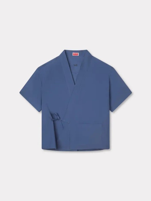 KENZO navy blue kimono κοντομάνικο πουκάμισο