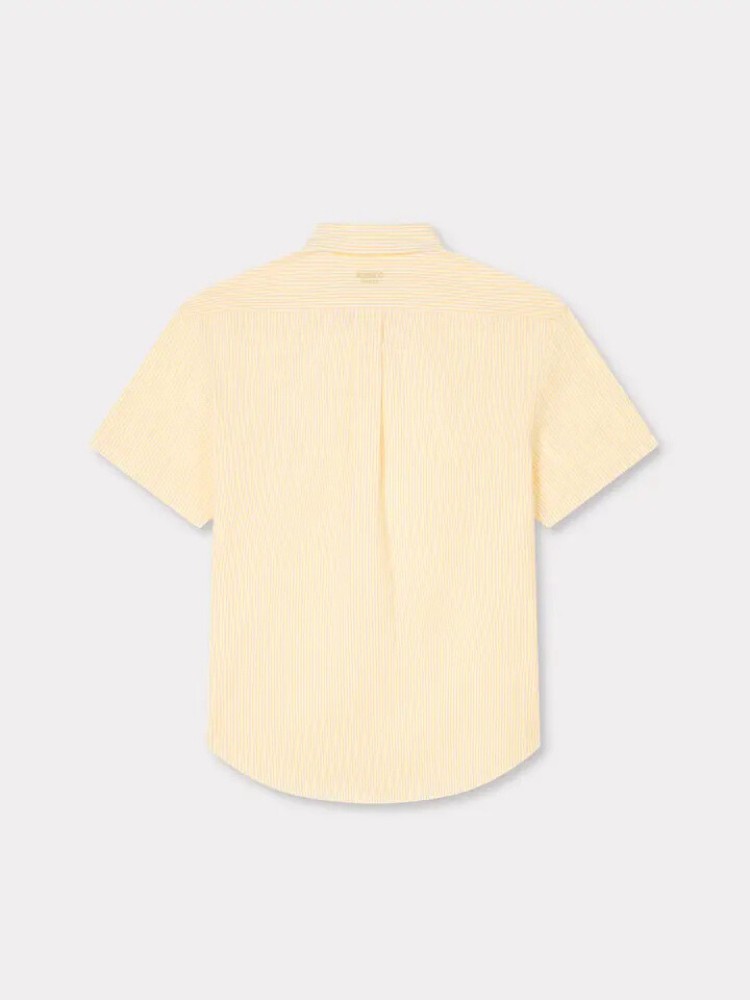 KENZO vanilla 'Boke Flower' embroidered  short-sleeve shirt