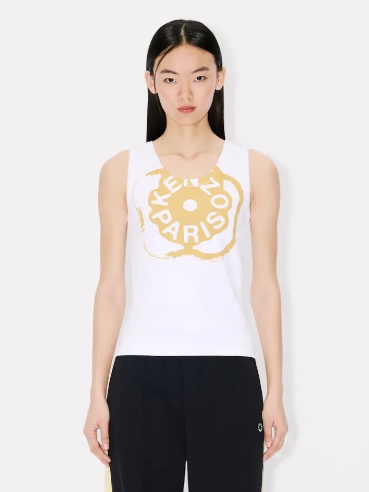 KENZO white 'Boke Flower 2.0' rib tank top