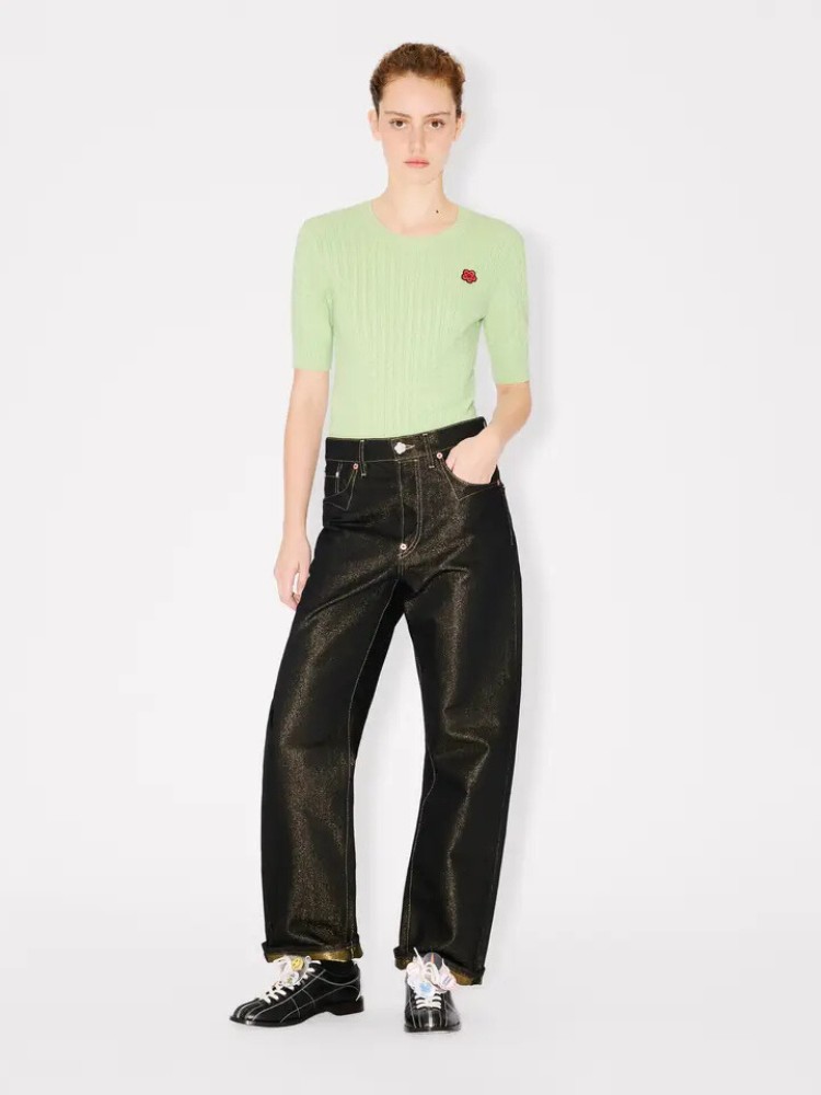 KENZO almond green 'Boke Flower' short sleeve top