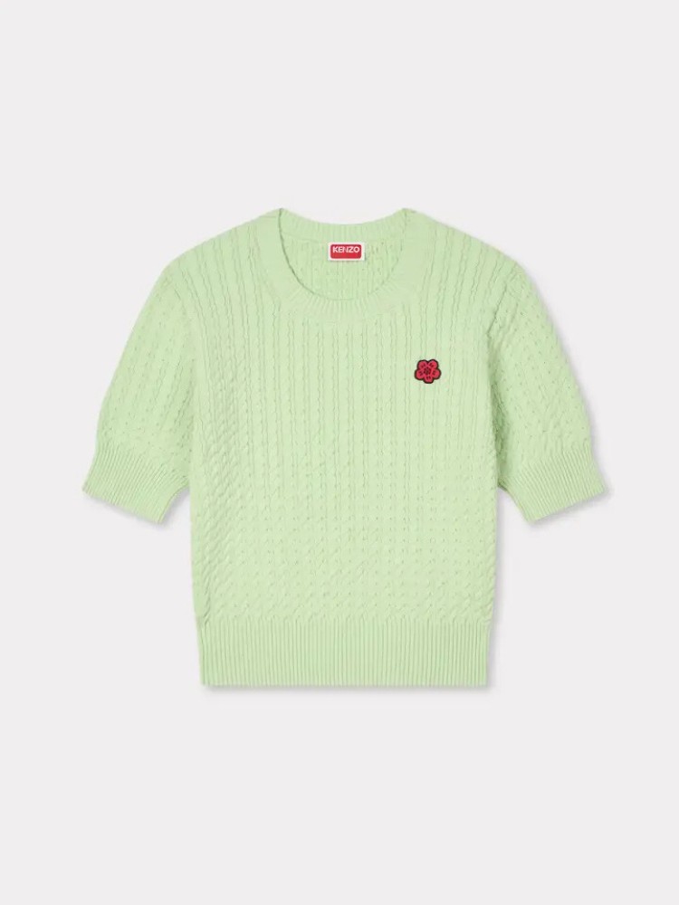 KENZO almond green 'Boke Flower' short sleeve top