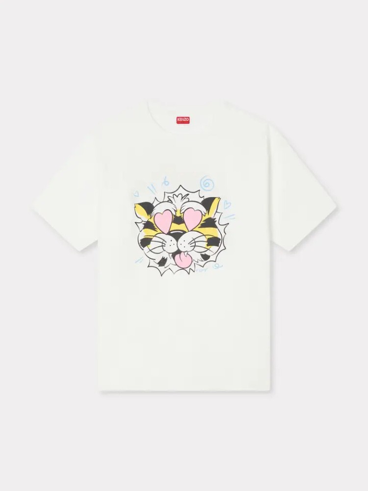 KENZO off white 'KENZO Wild Tiger' oversized T-shirt