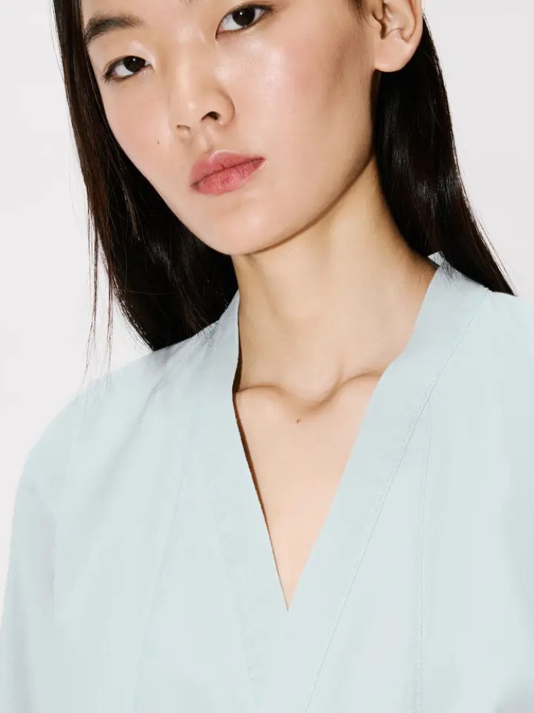 KENZO stone bleach chambray κιμονό πουκάμισο σε χαλαρή γραμμή