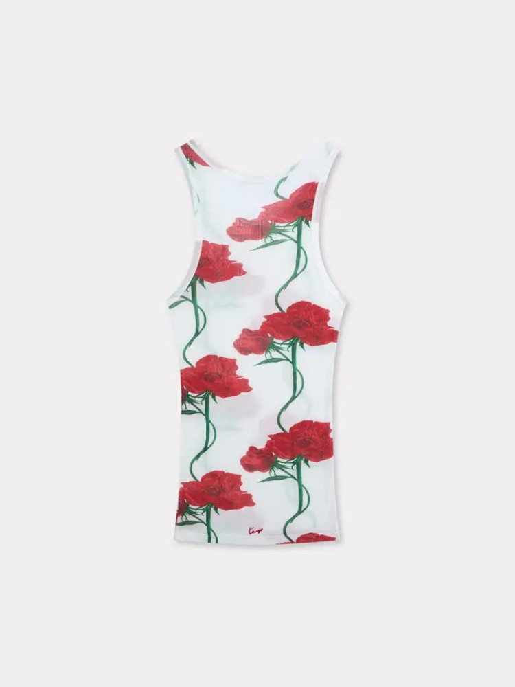 KENZO off white 'KENZO Archive Roe' skinny tank top
