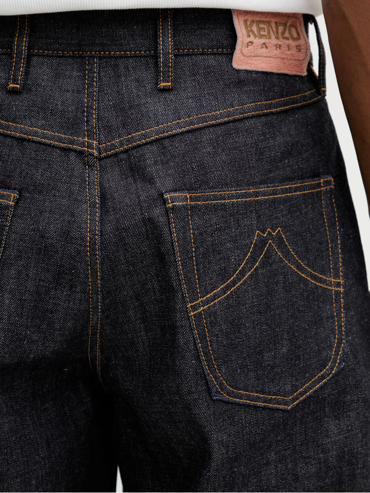 KENZO raw blue φαρδύ τζιν παντελόνι