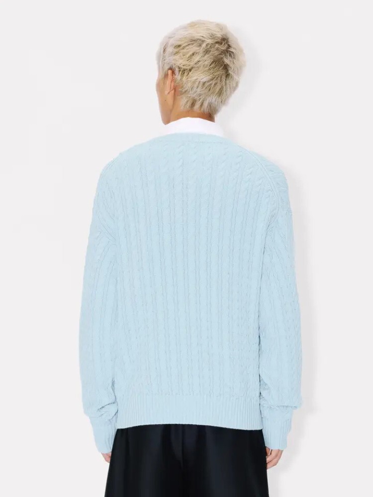 KENZO light blue 'Boke Flower' knit jumper