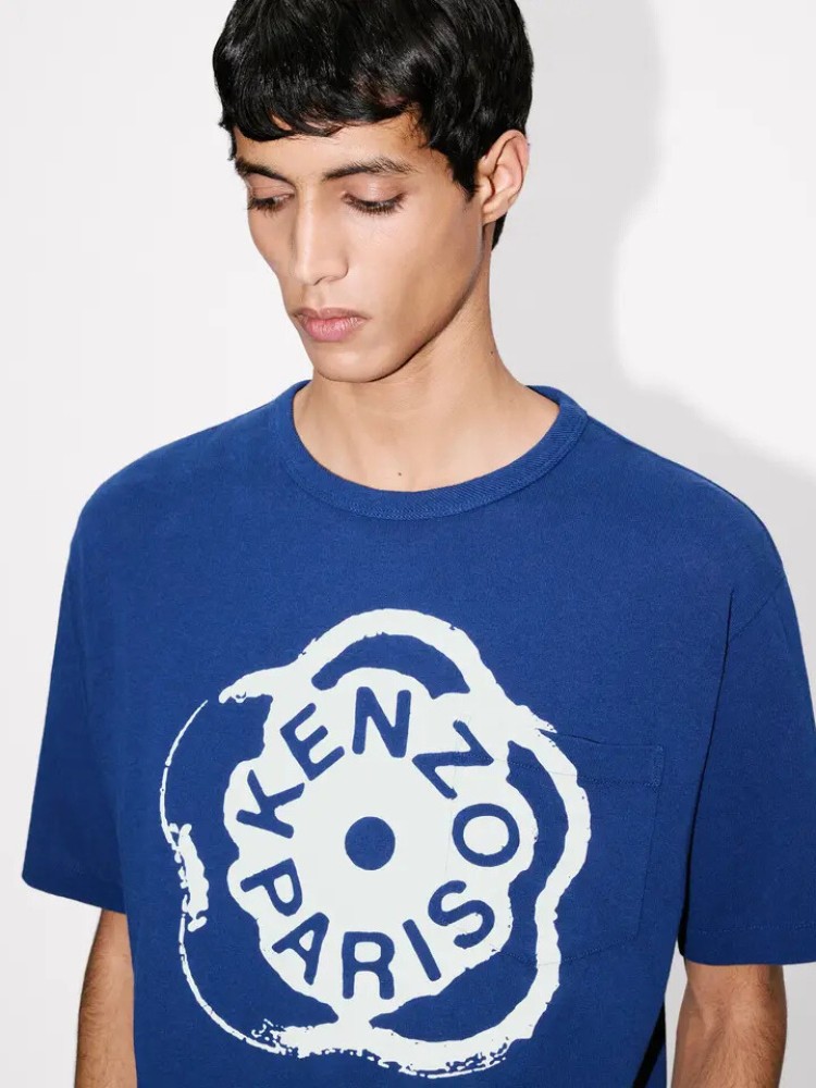 KENZO deep sea blue 'Boke Flower 2.0' T-shirt