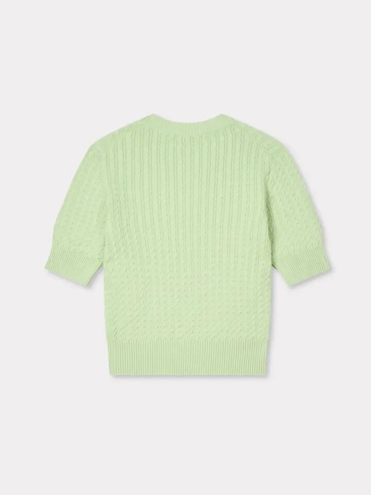 KENZO almond green 'Boke Flower' short sleeve top