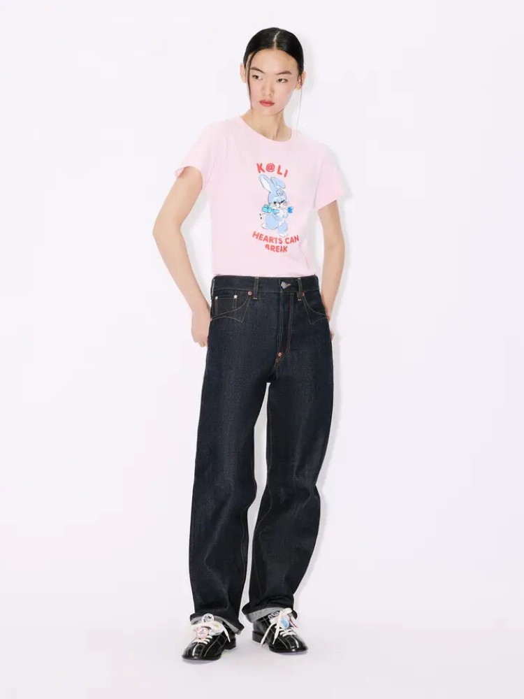 KENZO flamingo pink 'KENZO Cartoon' T-shirt