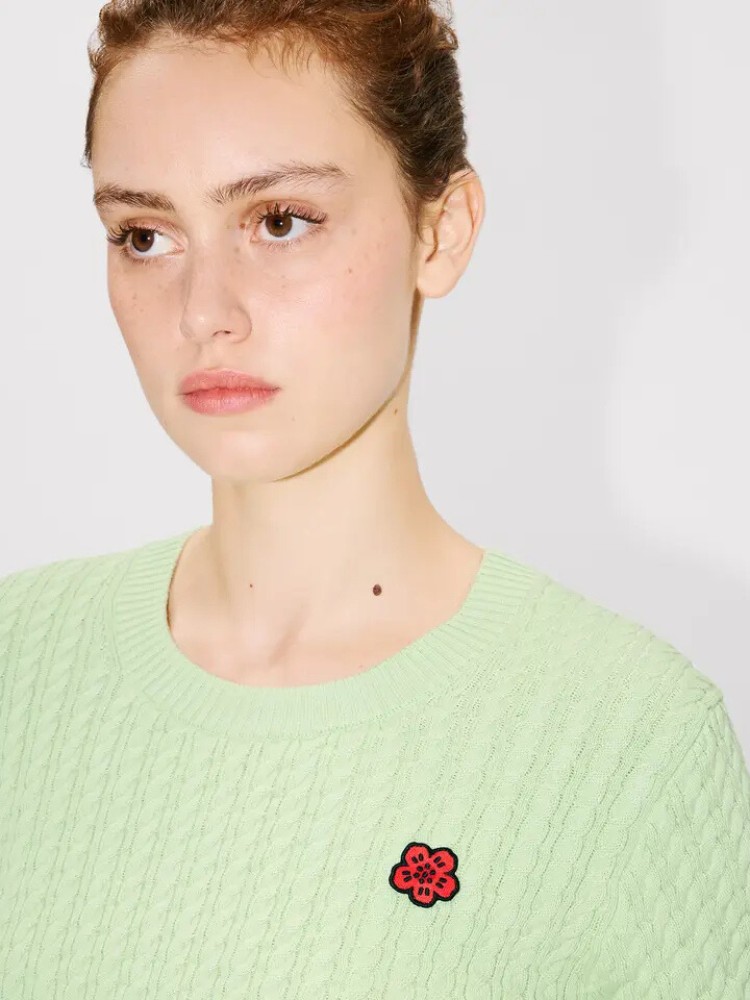 KENZO almond green 'Boke Flower' short sleeve top