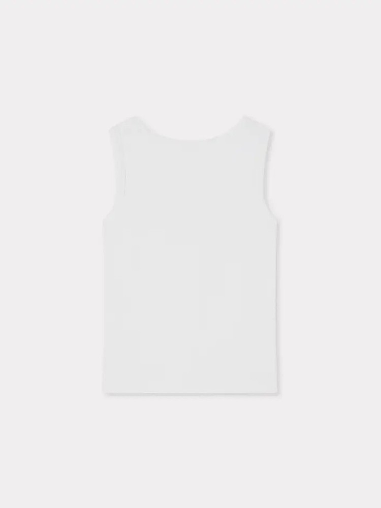 KENZO white 'Boke Flower 2.0' rib tank top