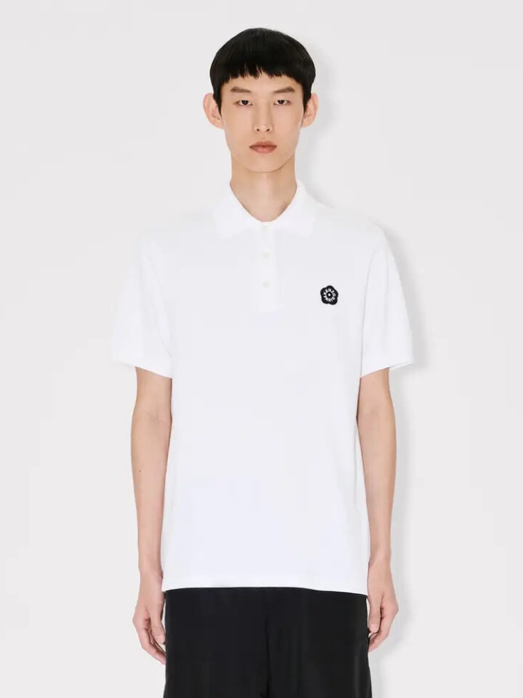 KENZO white 'Boke Flower 2.0' slim polo