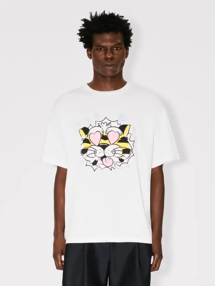KENZO off white 'KENZO Wild Tiger' oversized T-shirt
