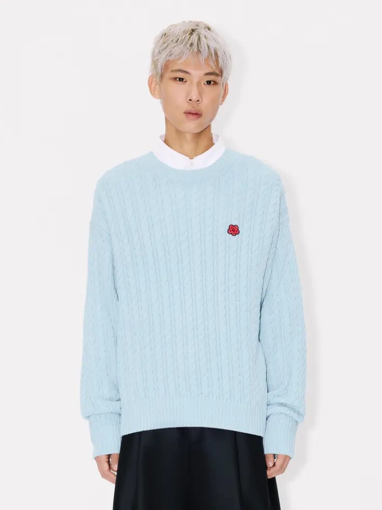 KENZO light blue 'Boke Flower' knit jumper