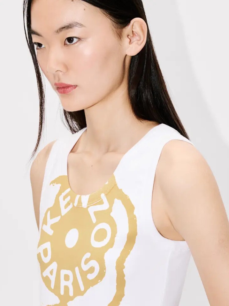 KENZO white 'Boke Flower 2.0' rib tank top