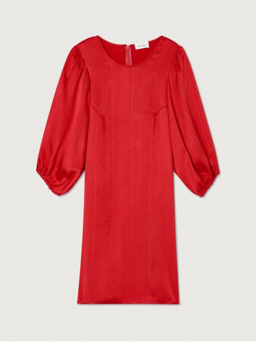 American vintage κόκκινο κοντομάνικο φόρεμα