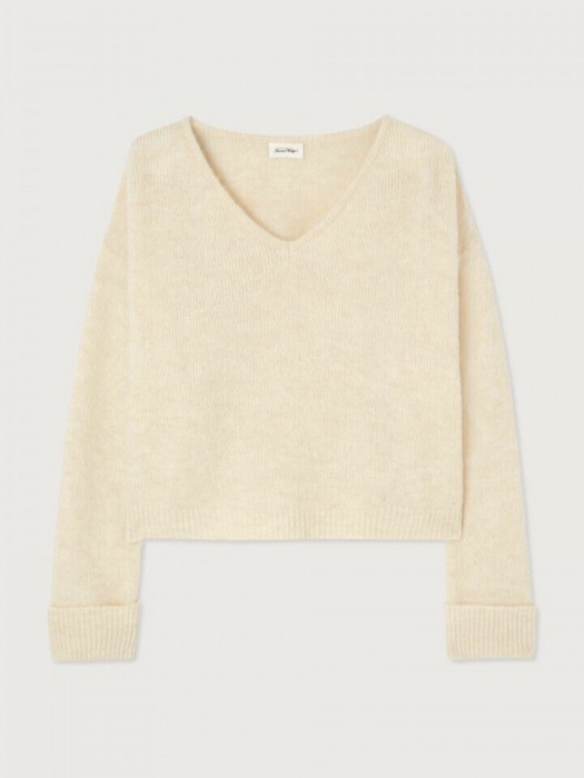 American vintage pearl east v-neck  knit πουλόβερ