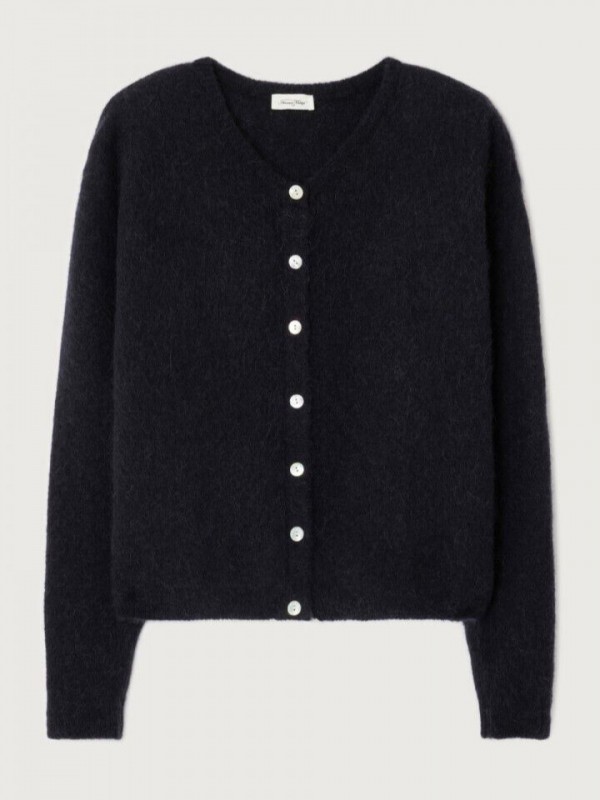 American vintage vitow μαύρη πλεκτή ζακέτα