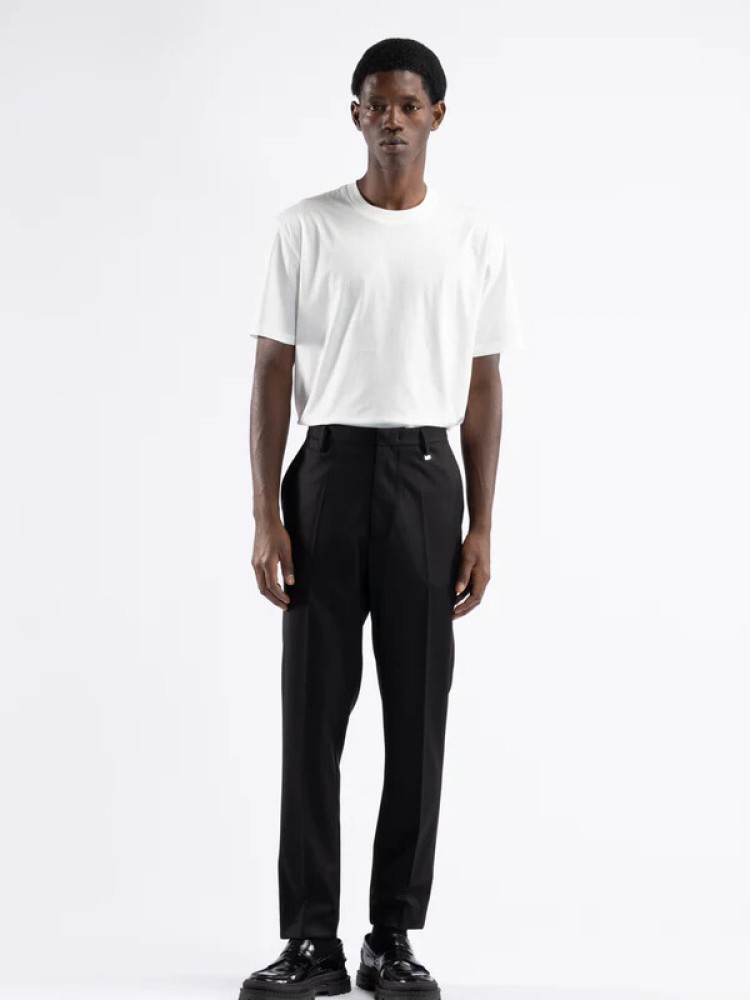 I'm brian black regular fit trousers