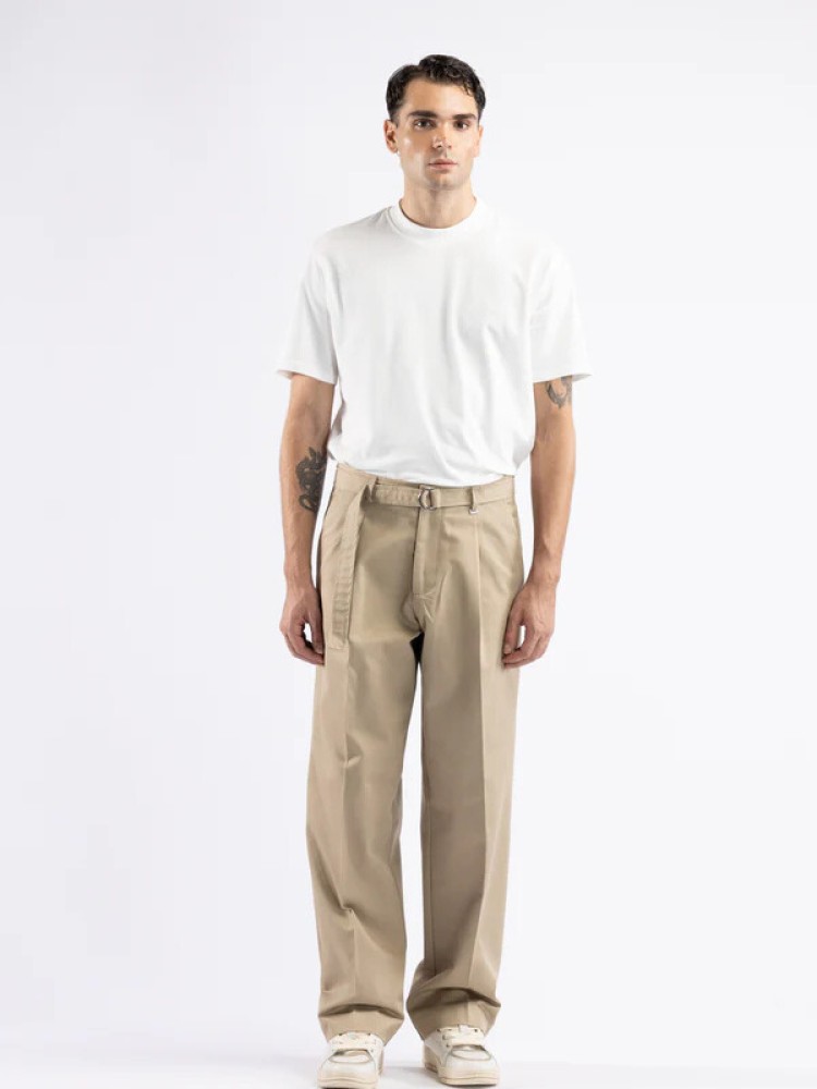 I'm brian μπεζ παντελόνι σε άνετη γραμμή