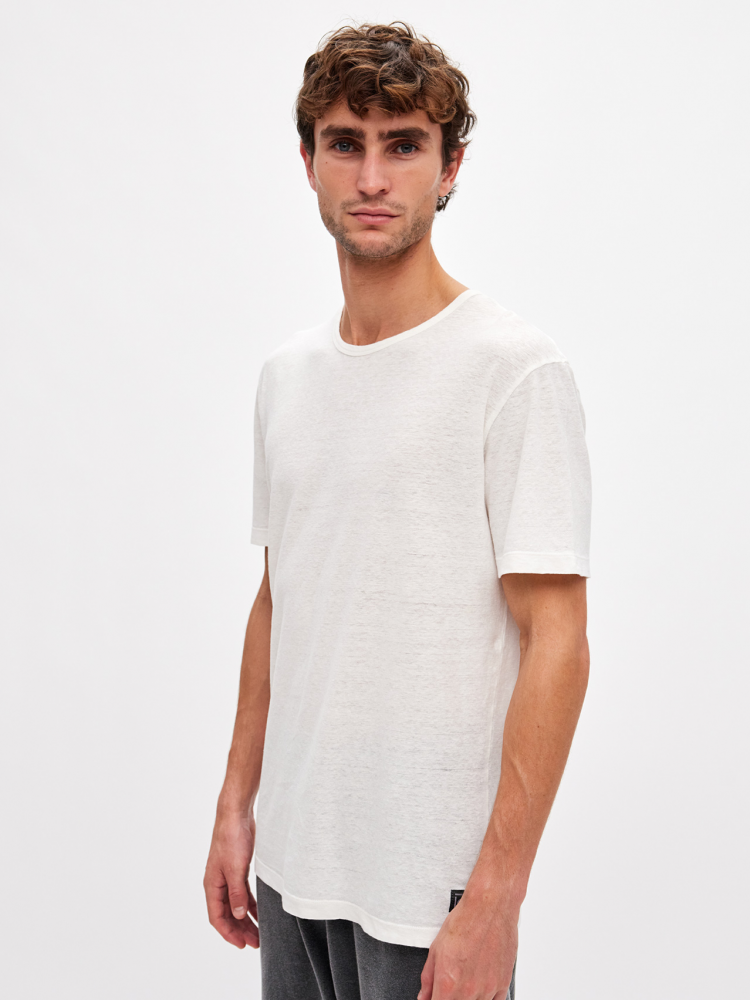 Dirty Laundry white loose fit linen t-shirt