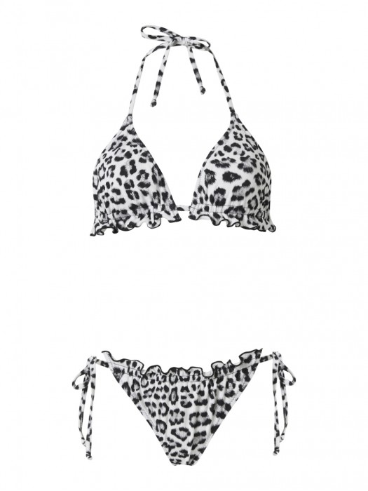 Stefania frangista gigi leopard grey rib bikini