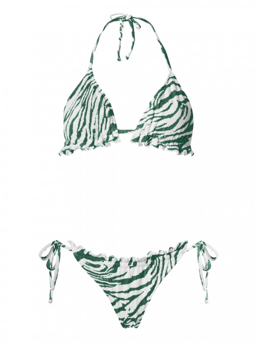 Stefania frangista gigi green zebra bikini