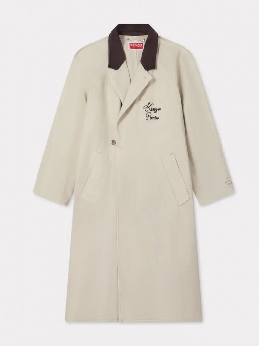 KENZO cream 'KENZO Paris Chainstitch' wrap coat