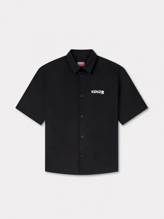 KENZO black 'Boke Flower 2.0' shirt in cotton poplin
