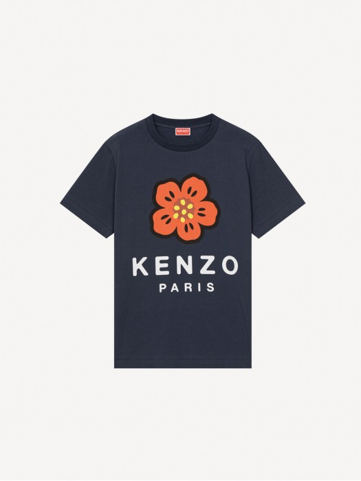 Kenzo 'Boke Flower' midnight blue loose t-shirt