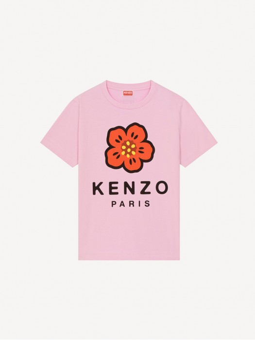 Kenzo 'Boke Flower' rose φαρδιά κοντομάνικη μπλούζα