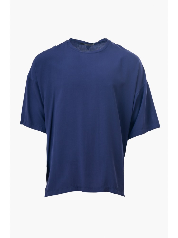 Nineteen μπλε κοντομάνικη μπλούζα